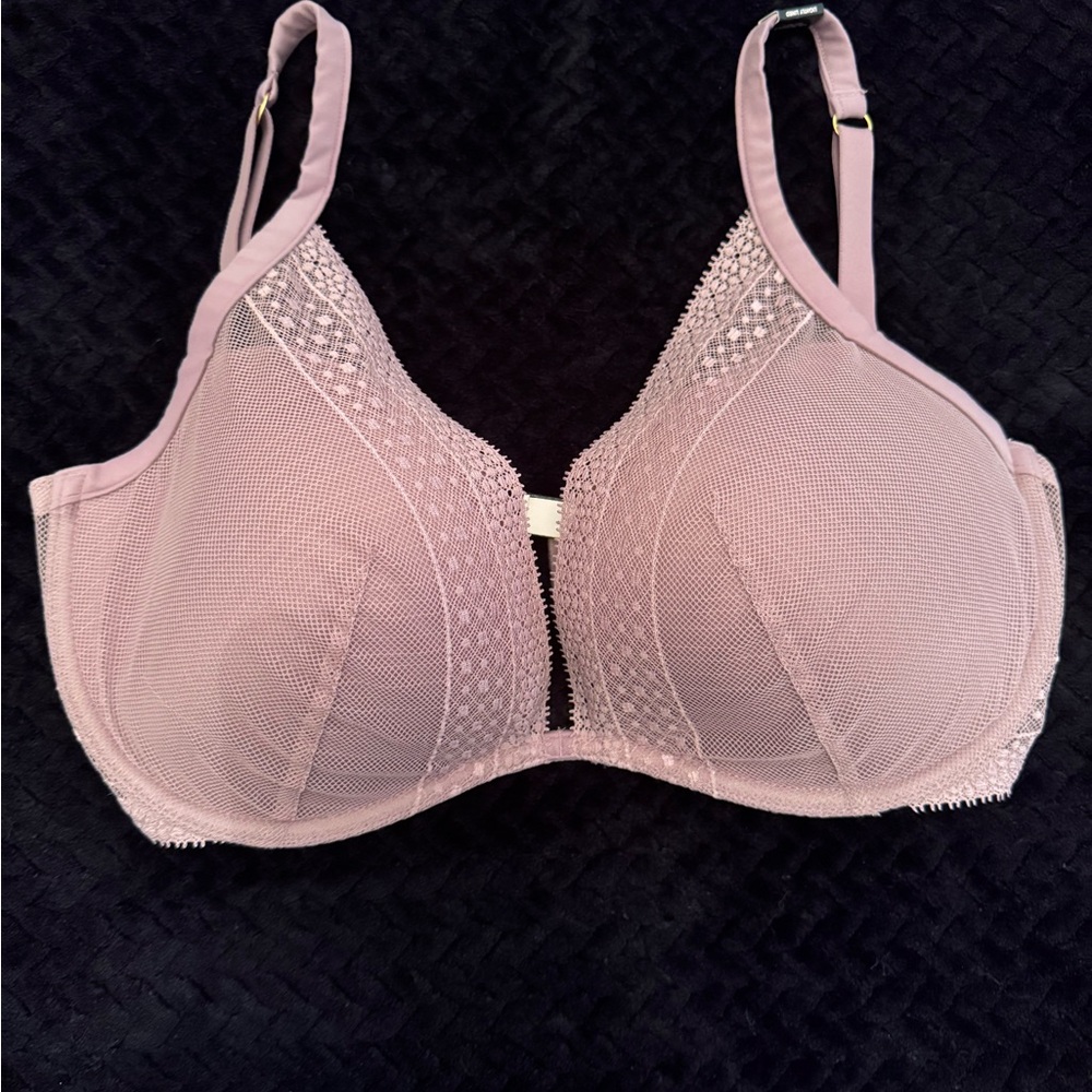 Victoria's Secret Lace-Trim Full Coverage Bra - Dusty Pink